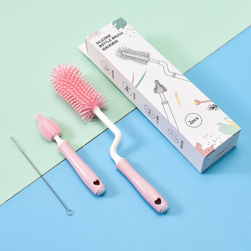 Silicone Baby Bottle Brush Straw Scrubbing Tools