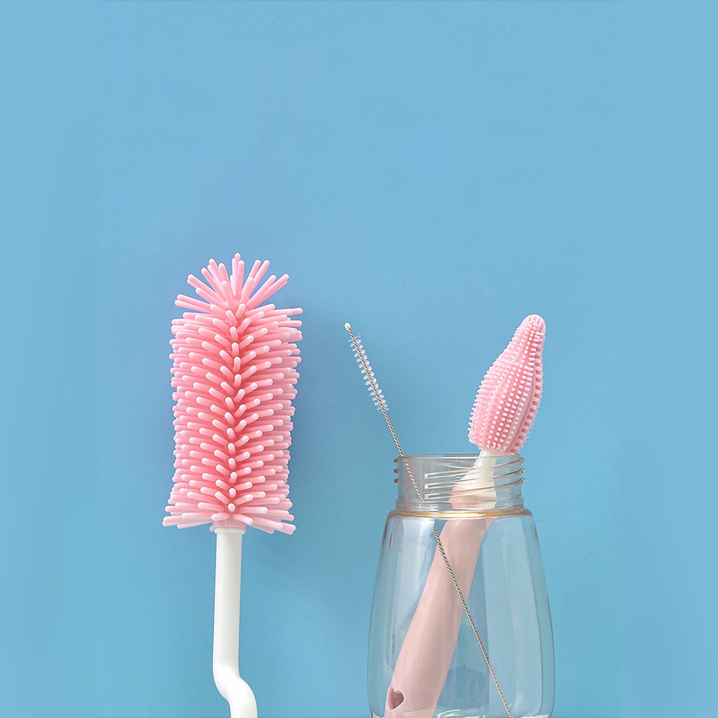Silicone Baby Bottle Brush Straw Scrubbing Tools
