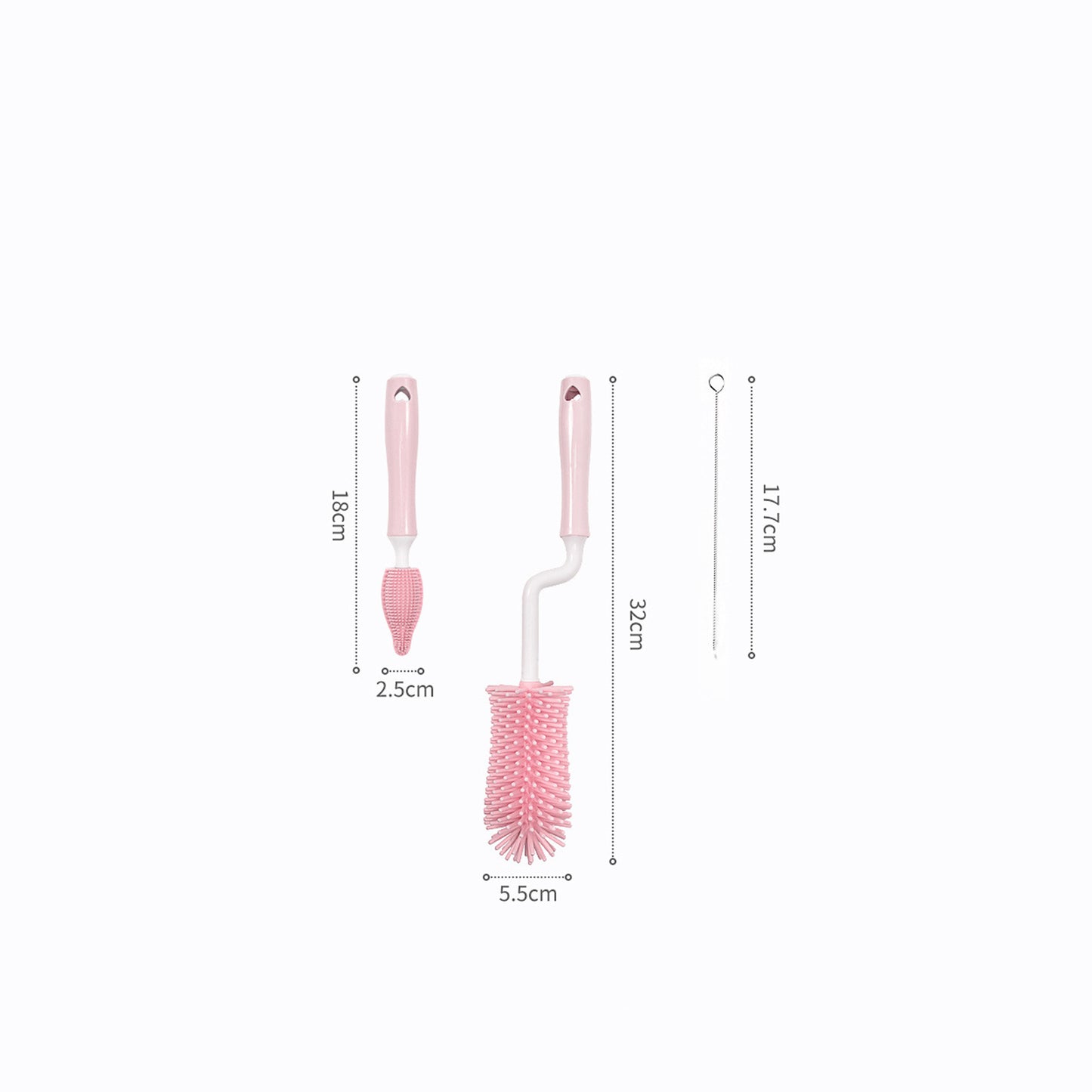 Silicone Baby Bottle Brush Straw Scrubbing Tools