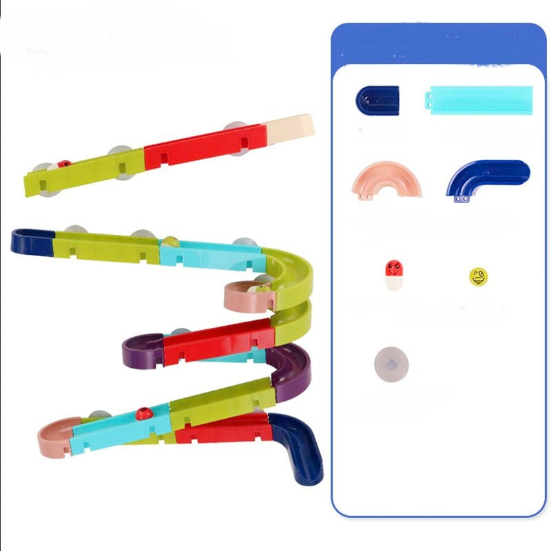 Bath Suction Cup Marble Run Track