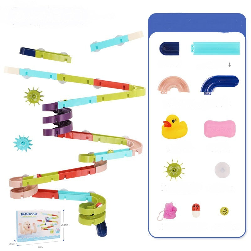 Bath Suction Cup Marble Run Track