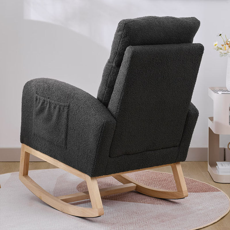 Modern Accent Rocking Chair - Dark Grey