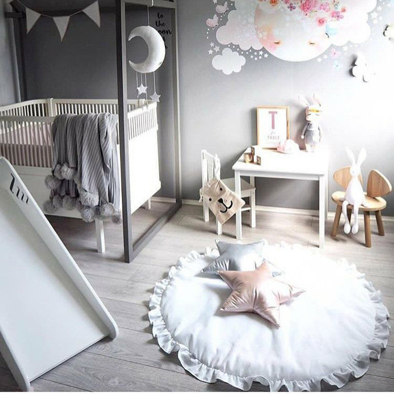Round lace crawling mat