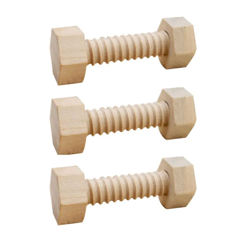 Wooden Nuts & Bolts - 1Pcs/2Pcs/3Pcs