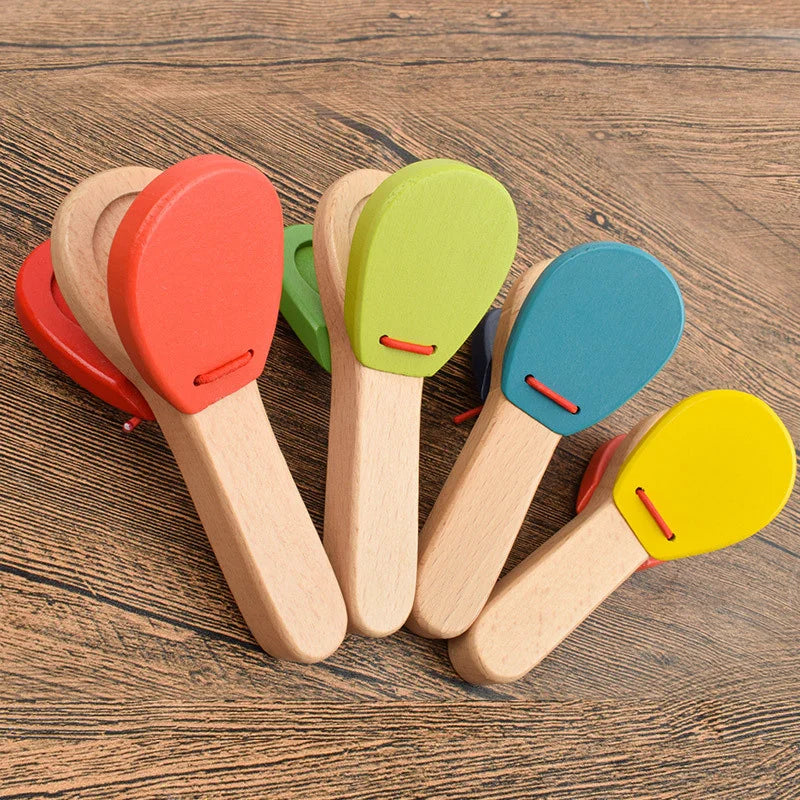 Wooden Handle Castanets