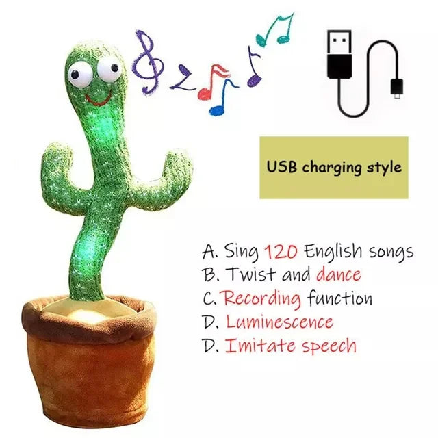 Singing & Dancing Cactus - Rechargeable