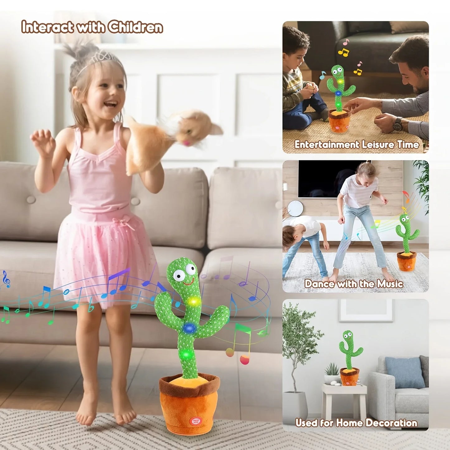 Singing & Dancing Cactus - Rechargeable