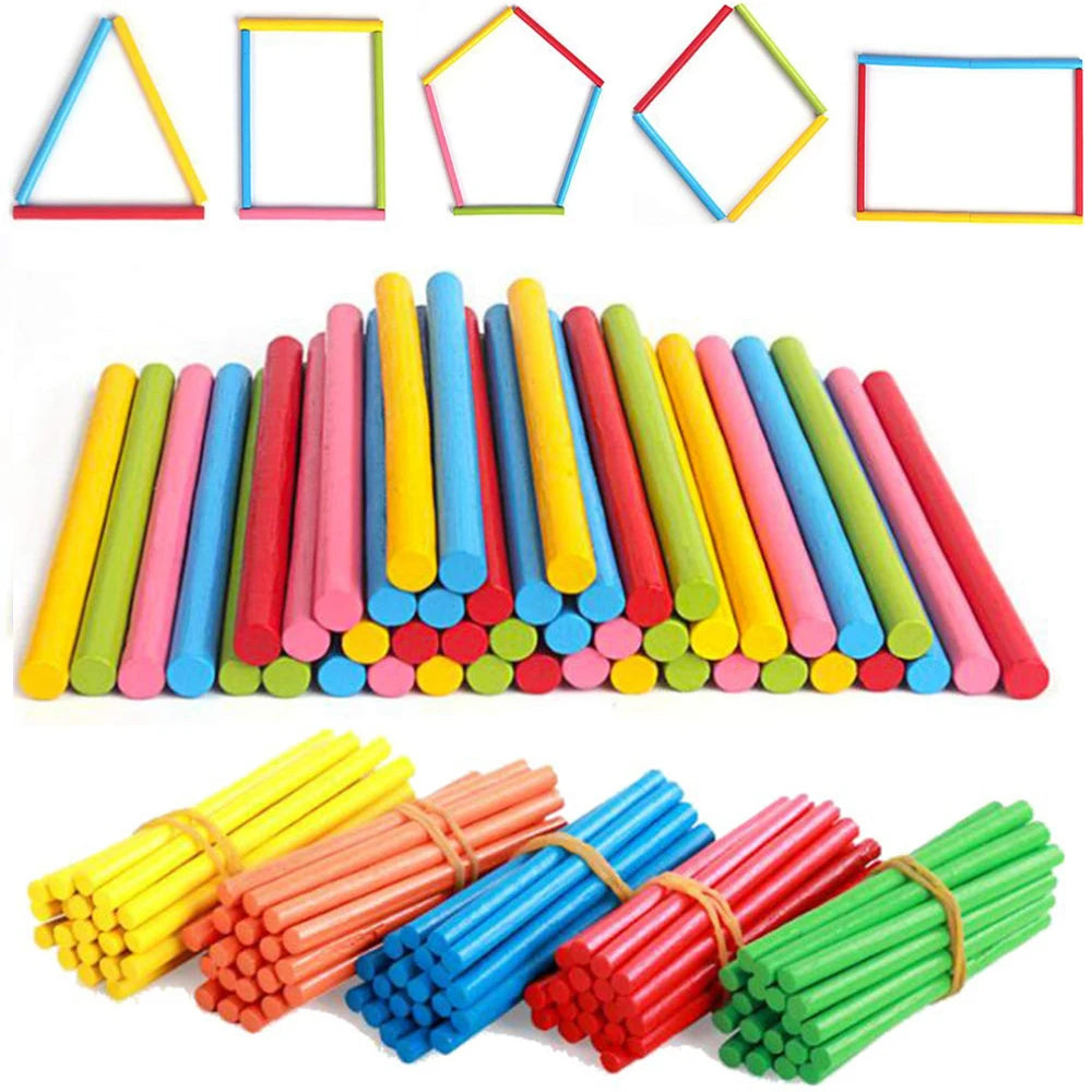 100pcs - Colorful Counting Sticks