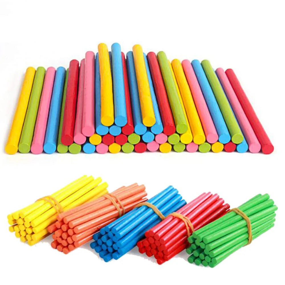 100pcs - Colorful Counting Sticks
