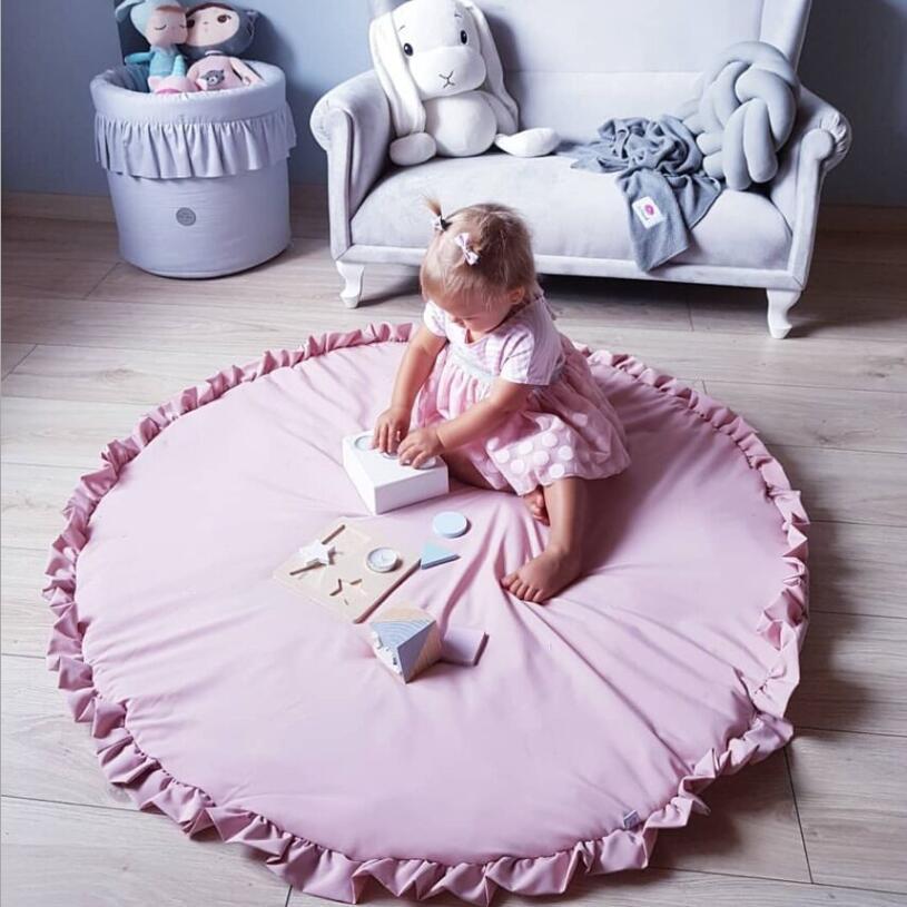 Round lace crawling mat