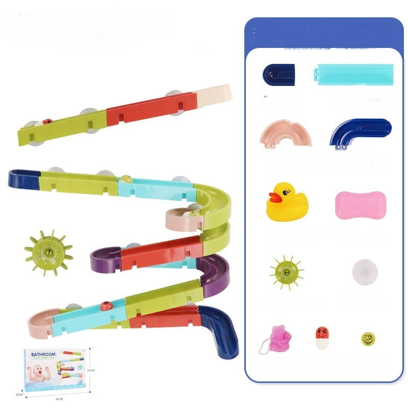 Bath Suction Cup Marble Run Track