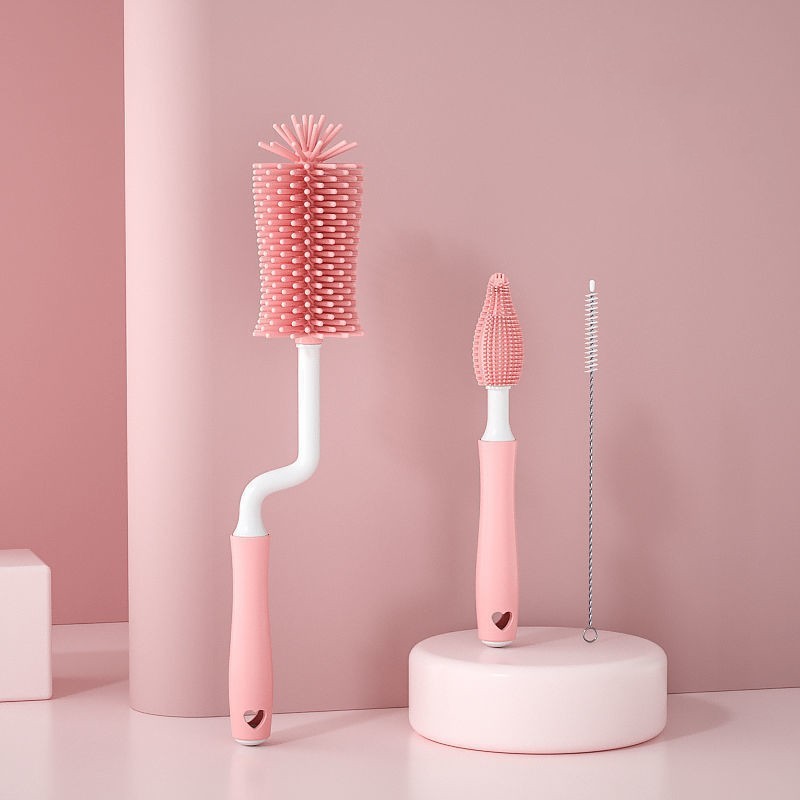 Silicone Baby Bottle Brush Straw Scrubbing Tools