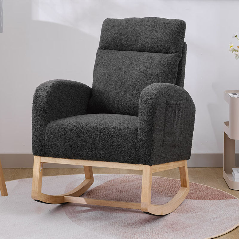 Modern Accent Rocking Chair - Dark Grey