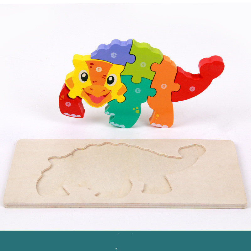 Wooden Three-dimensional Dino Puzzles
