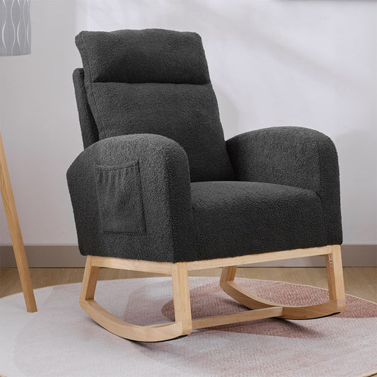 Modern Accent Rocking Chair - Dark Grey
