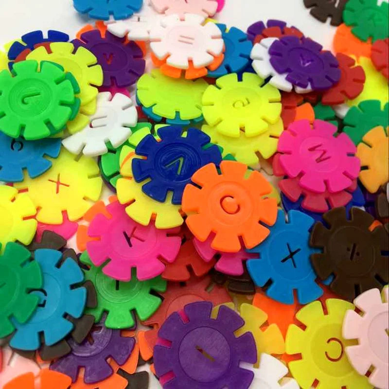 60/100/200pcs - Snowflake Building Block Set