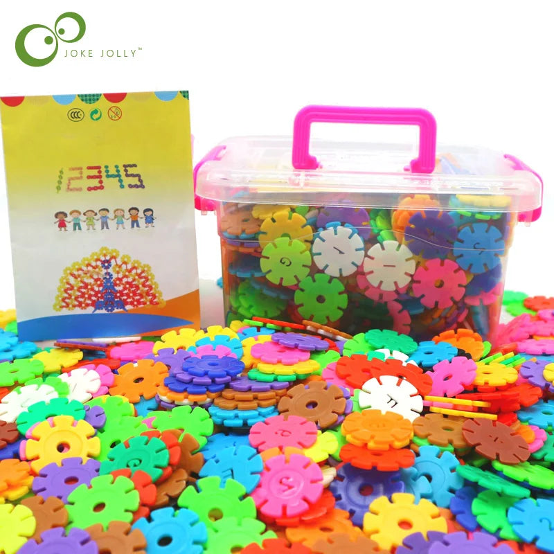 60/100/200pcs - Snowflake Building Block Set