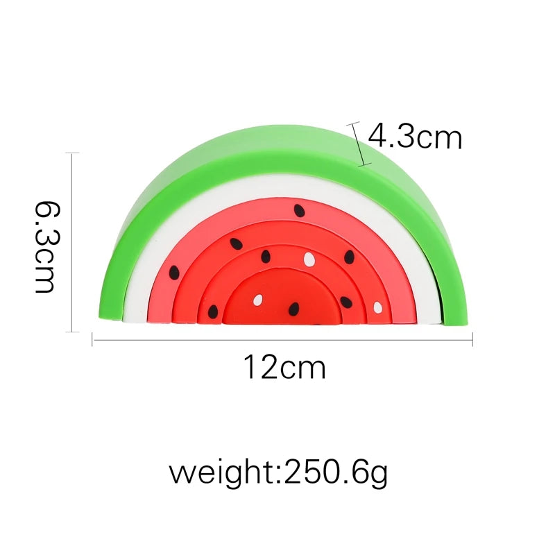 6pcs  - Watermelon Stacking Blocks