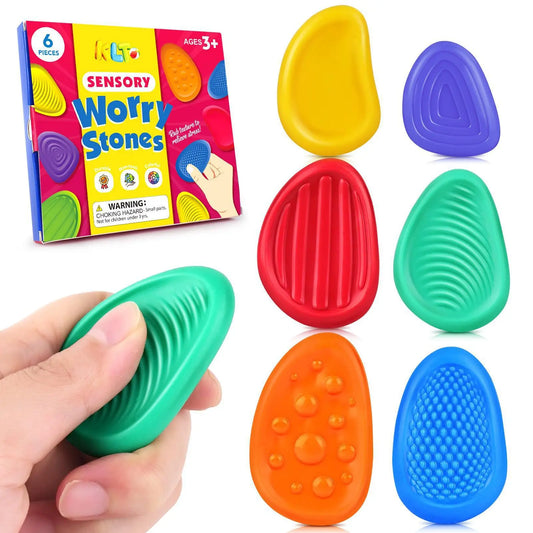 Silicone Worry Stones - 6 Pack