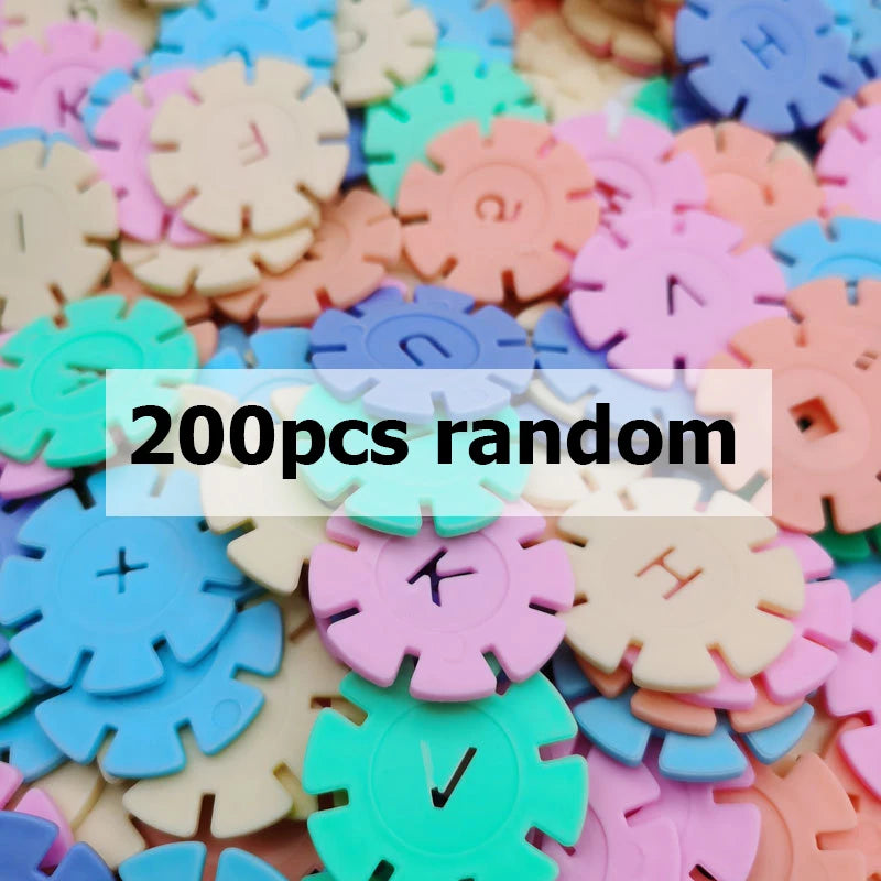 60/100/200pcs - Snowflake Building Block Set