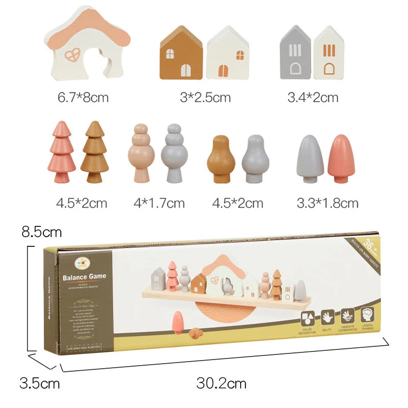 Wooden Balance Stacking Game