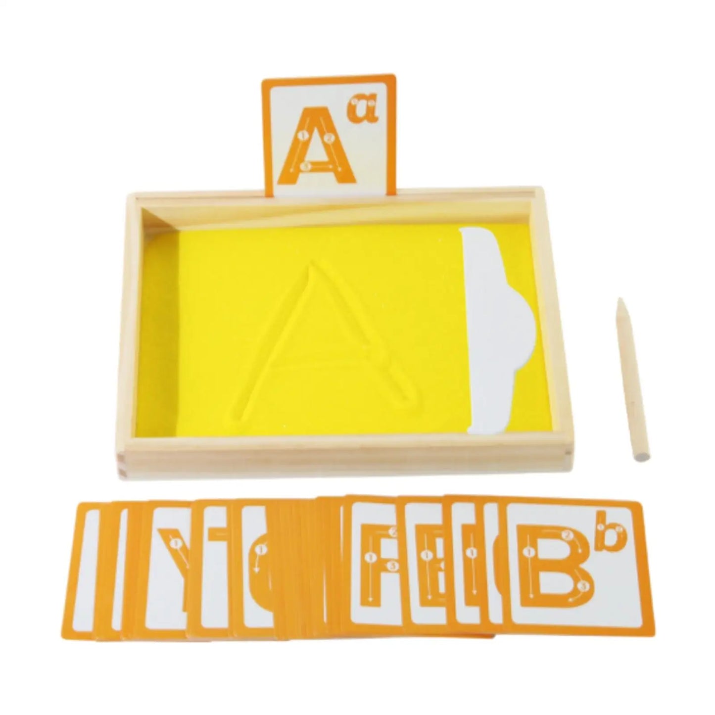 Sensory Sand Tray with Activity Cards