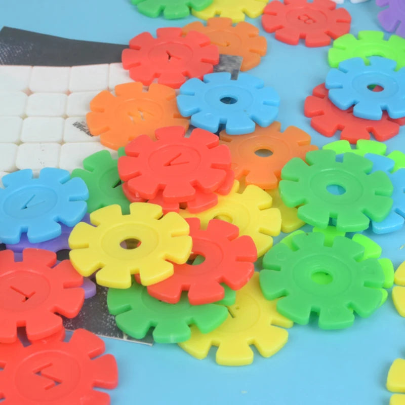 60/100/200pcs - Snowflake Building Block Set