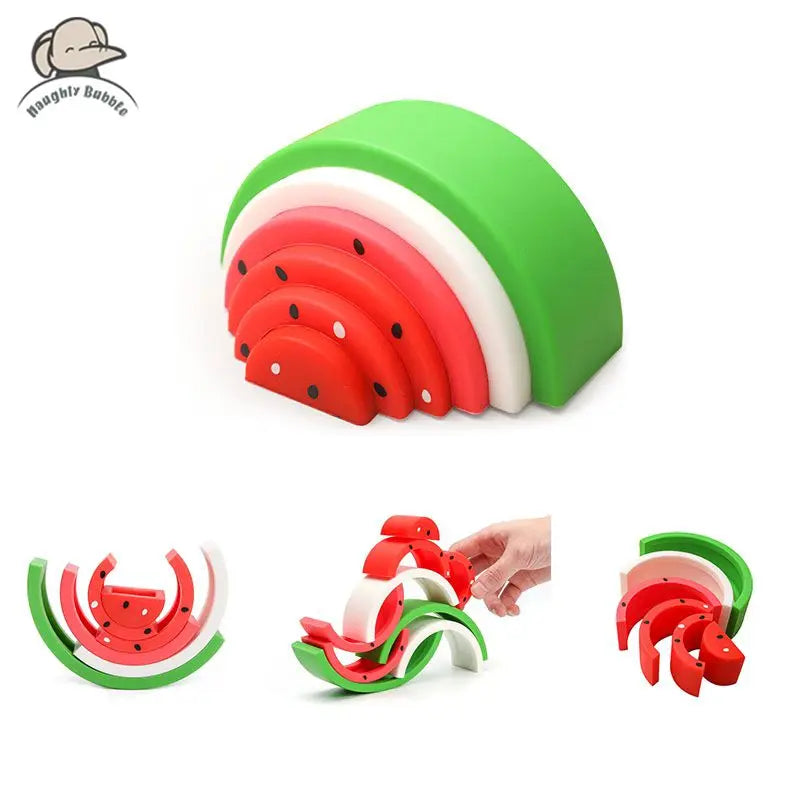 6pcs  - Watermelon Stacking Blocks