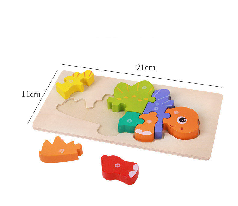 Wooden Three-dimensional Dino Puzzles