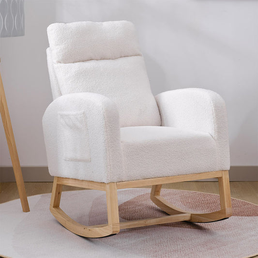 Modern Accent Rocking Chair - White