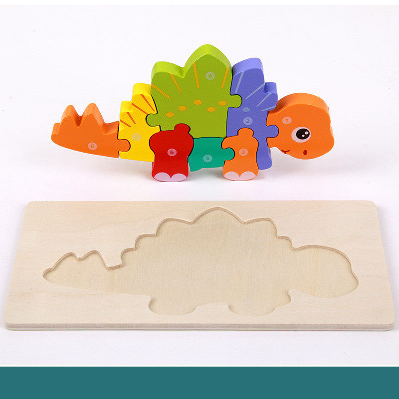 Wooden Three-dimensional Dino Puzzles
