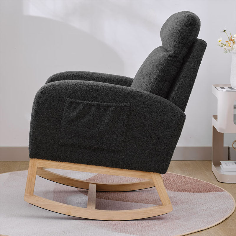 Modern Accent Rocking Chair - Dark Grey